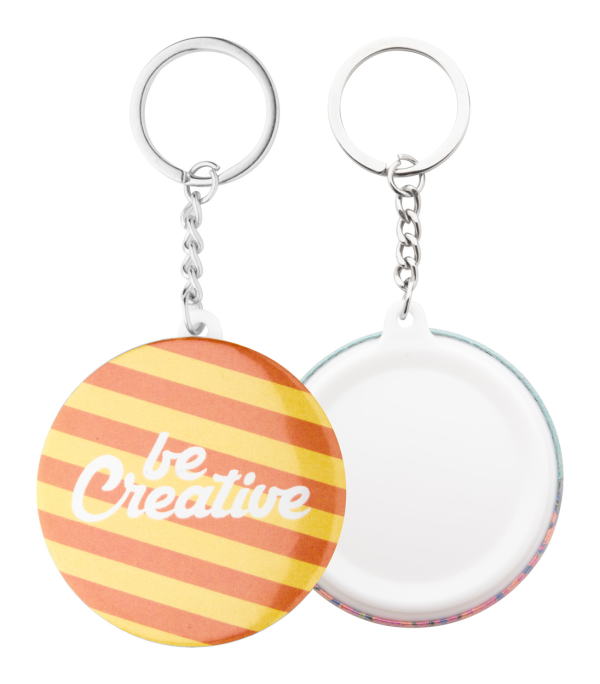 Pin button keyring